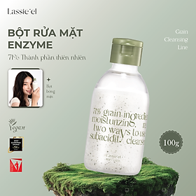 Bột rửa mặt tẩy tế bào chết Enzyme Lassie’el Hàn Quốc 100g - Thuần chay giúp làm sạch sâu, ẩm mịn