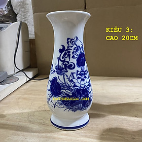 Mua Bình bông thờ cúng  bằng sứ Bát Tràng cao cấp 4 kiểu