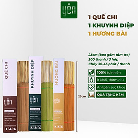 Mua Nhang Thảo Mộc Chung Cư Mix Quế Khuynh Diệp Hương Bài 23cm Hộp 100 Thanh Yên 100 % Tự Nhiên Thờ Cúng