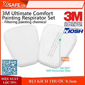 Mua Tấm lọc bụi 3M 5N11 lọc bụi nhỏ đến 0 3um  dùng cho phin lọc 3M 6000 mặt nạ phòng độc 3M 6200 7502 6800 (1 tấm)