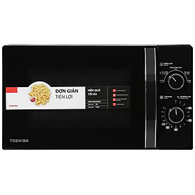 Lò vi sóng Toshiba MW2-MM20P(BK) - Dung tích 20 lít, 5 mức công suất, Kết hợp chống thấm 3 lớp, Kháng khuẩn bên trong lò - Hàng chính hãng
