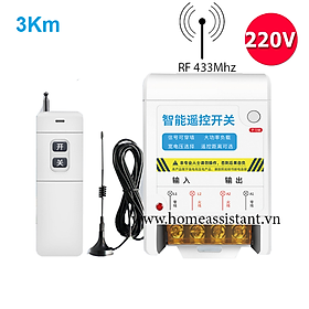 Mua Công Tắc Điều Khiển Từ Xa Công Suất Lớn 1 Pha 220V 30A Sóng RF 433Mhz WT220