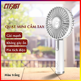 Mua Quạt mini để bàn  quạt USB tích điện cầm tay CTFAST - M109 : Thiết kế thông minh 3 tốc độ làm mát  chất liệu cao cấp bền bỉ  điều chỉnh 360 độ  không gây ồn  pin sạc 1200mah  dễ dàng mang theo sử dụng - hàng chính hãng