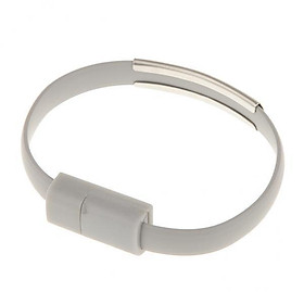 4xBracelet Wrist Band USB Data Sync and Charging Cable for -Grey