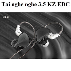 Tai nghe nhét tai chân cắm 3.5mm có mic KZ EDC - hàng chính hãng -  đen