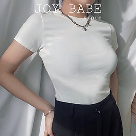 ÁO THUN NỮ TRƠN ÔM BODY CỔ TRÒN NGẮN TAY 