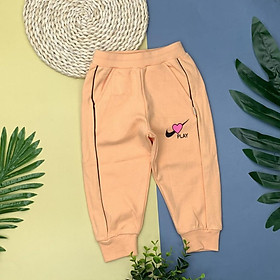 Quần nỉ da cá dày, dài in hình trái tim, viền lé bé trai, bé gái size 9-14T, cho bạn từ 26-40kg. Chất nỉ da cá dày ấm