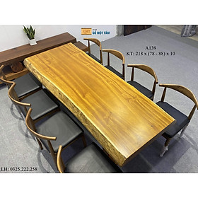 Mua Bàn Làm Việc Gỗ Gõ Vàng  Bàn Ăn Gỗ Gõ Vàng  Bàn Gỗ Me Tây Nguyên Tấm Dài 2 18m Rộng 88cm Dày 10cm