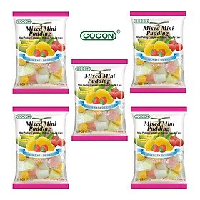 COMBO 5 GÓI THẠCH TRÁI CÂY NHIỆT ĐỚI COCON 225G