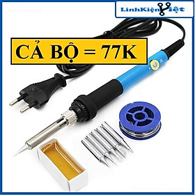 Mua Bộ mỏ hàn thiếc điều chỉnh nhiệt 936 gồm 5 đầu hàn + 1 thiếc + 1 nhựa thông