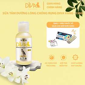 SỮA TẮM CHÓ DƯỠNG LÔNG GIẢM RỤNG DIVA VÀNG 55ML (DIVA FORMULA 4)