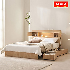 Giường ngủ ALALA1217 + 3 hộc kéo / Miễn phí vận chuyển và lắp đặt/ Đổi trả 30 ngày/ Sản phẩm được bảo hành 5 năm từ thương hiệu ALALA/ Chịu lực 700kg