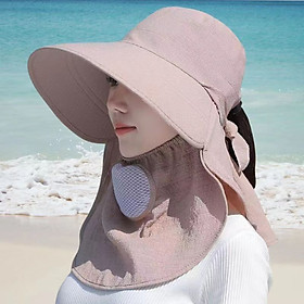 [Video thật] Mũ nón chống nắng nữ, đa năng vành rộng, kèm khẩu trang, chống tia UV, làm vườn