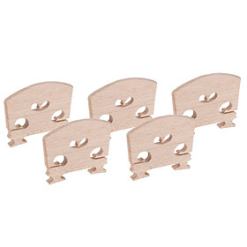 4/4 Full Size Violin Bridge for Acoustic Violin Accessories Maple Wood Pack of 5