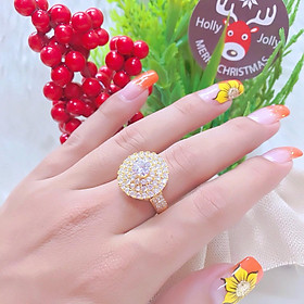 Nhẫn nữ xi dát vàng 18k cao cấp  EKH650