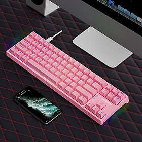 Mua Bàn phím cơ Coputa bàn phím máy tính laptop mini LED Raibow 71 phím có dây K710
