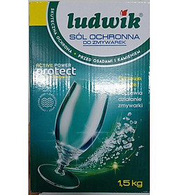 Combo Muối rửa bát lUDWIK 1,5kg+bột LUDWIK 1.5kg+Bóng 500ML dùng cho máy