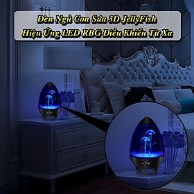 Đèn Ngủ Con Sứa 3D JellyFish Hiệu Ứng LED RBG Điều Khiển Từ Xa - Home and Garden