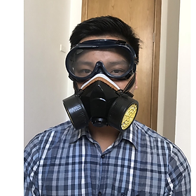 Mua MẶT NẠ PHÒNG ĐỘC Phun thuốc trừ sâu  phun sơn chống khói có kèm kính