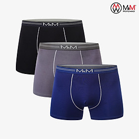 Combo 3 Quần Lót Nam Quần Sịp Đùi Nam Boxer Sợi Tre Co Giãn 4 Chiều Cao Cấp Mềm Mịn Siêu Thoáng Mát MRM FASHION