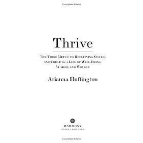 Hình ảnh sách Thrive : The Third Metric to Redefining Success and Creating a Happier Life