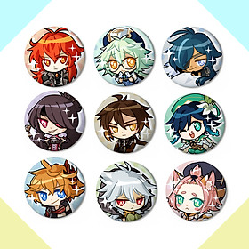 Combo 9 huy hiệu cài áo GENSHIN IMPACT game chibi