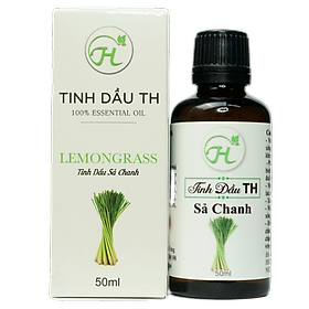 Tinh dầu Sả Chanh TH Việt Nam 50ML (Lemongrass) - Giúp Thơm Phòng, Kháng Khuẩn, Đuổi Muỗi Và Thư Giãn Tinh Thần - Có Giấy Kiểm Định Chất Lượng Đầy Đủ
