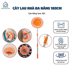 Mua Chổi Quét Trần Nhà Cán Kéo Dài 180Cm  Cây Lau Trần Nhà Hình Hoa Hướng Dương Xoay 180 Độ Giúp Bạn Làm Sạch Mọi Ngóc Ngách - HÀNG CHÍNH HÃNG MINIIN