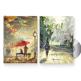 Combo 2 sách: 999 bức thư viết cho bản thân 2018 + 1001 bức thư viết cho tương lai (Đều là sách song ngữ Trung Việt có phiên âm) (Có Audio nghe) + DVD quà tặng