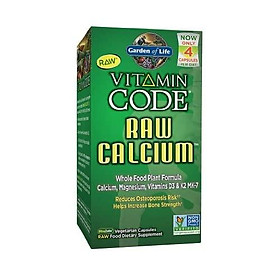 Garden of Life Vitamin Code Raw Calcium, All New Mega Pack 180 Vegiterian Capsules