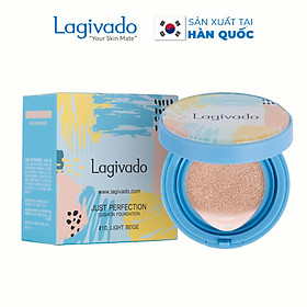 Phấn nước che khuyết điểm Hàn Quốc Lagivado kiềm dầu, che phủ hoàn hảo, chống nắng tối ưu Perfection Cushion –Tone trắng sáng ,14g