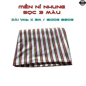 Mền chỉ len sọc 3 màu 1m6 x 2m / 900g - 1000g