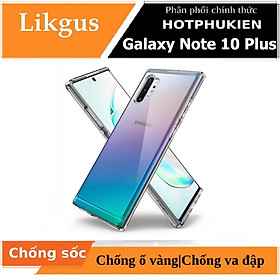 Ốp lưng chống sốc cho Samsung Galaxy Note 10 Plus hiệu Likgus Crashproof (siêu mỏng, chống chịu mọi va đập) - Hàng nhập khẩu