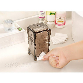 Mua Hộp đựng bông tẩy trang vintage chống bụi có nắp - giao mẫu ngẫu nhiên