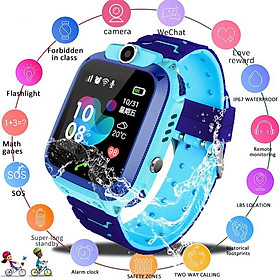 ( mới ) Đồng hồ thông minh chống nước cho trẻ em - blue