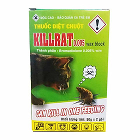 Thuốc diệt chuột Killrat (2 gói 50g) - dạng đa liều