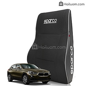 Gối Tựa Lưng ô tô BMW X2 Cao Cấp Sparco Italy - Dáng Thể Thao Công Thái Học - Vân Carbon