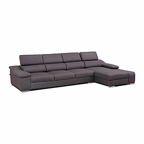 Sofa góc L-Concept Juno 338 x 168 x 75/90 cm (Xám nhạt) (Tặng 2 gối trang trí trị giá 300k)