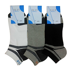 Set 3 đôi vớ thể thao cổ ngắn dành cho nam thương hiệu elle elle sport02