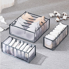 Mua Hộp đựng đồ lót quần áo khay giỏ vải chia ngăn chứa tất vớ đa năng dạng lưới tiện lợi dễ dàng vệ sinh và gấp gọn(NCP36)