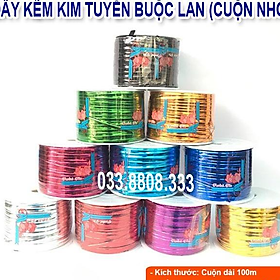 Mua CUỘN DÂY KẼM KIM TUYẾN BUỘC LAN  GHÉP CÂY 100M - DÂY BỀN ĐẸP ( MÀU NGẪU NHIÊN)
