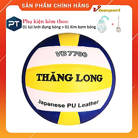 Bóng chuyền Thăng Long da Nhật VB 7700 (Tiêu Chuẩn Thi Đấu_Hàng Chính Hãng) - tặng túi lưới đựng bóng + kim bơm