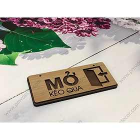 Mua BẢNG HƯỚNG DẪN DÁN CỬA KÍNH QUÁN CAFE  NHÀ HÀNG   KT: 150*66mm Bảng gỗ hai màu tương phản. PMV-BGD013