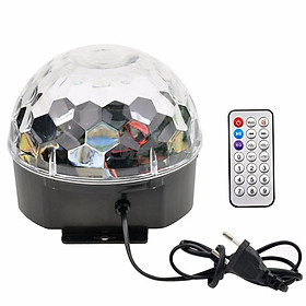 Mua Đèn LED Quả Cầu Cảm Ứng Xoay Pha Lê 7 Màu Nhấp Nháy Theo Nhạc -  Đèn vũ trường cảm ứng 7 màu cao cấp SIZE TO