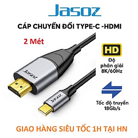 Mua Dây chuyển đổi  USB Type C sang HDMI dài 2M có chipset JASOZ T-H102 - Hàng Chính Hãng