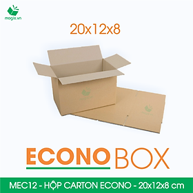 MEC12 - 20x12x8 cm - Combo 100 thùng hộp carton trơn siêu tiết kiệm ECONO