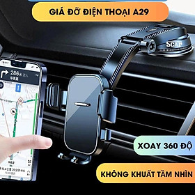 Giá Đỡ Điện Thoại Ô Tô A29, Kẹp Điện Thoại Mẫu Mới Hình Thác Nước Không Chắn Tầm Nhìn Khi Đi Xe