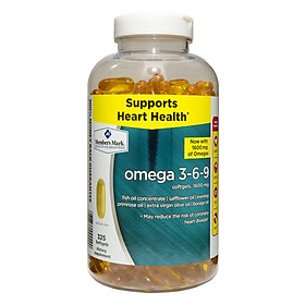 Viên uống dầu cá Member’s Mark Omega 3-6-9 Supports Heart Health - Hộp 325 viên