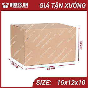 Mua 15x12x10 Combo 50 hộp Carton đóng gói hàng giá tại xưởng