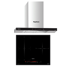 Mua Combo Bếp 3 Lò Điện Từ Nagakawa UltraSlim NK3C06M Và Máy Hút Mùi Nagakawa NKTH02M70 Tích hợp công nghệ NaSYNC - Tự động đồng bộ điều khiển giữa bếp điện từ và hút mùi Điều khiển chuyển động Leap Motion và Touch Control bằng cách vẫy tay - Hàng Chính Hãng